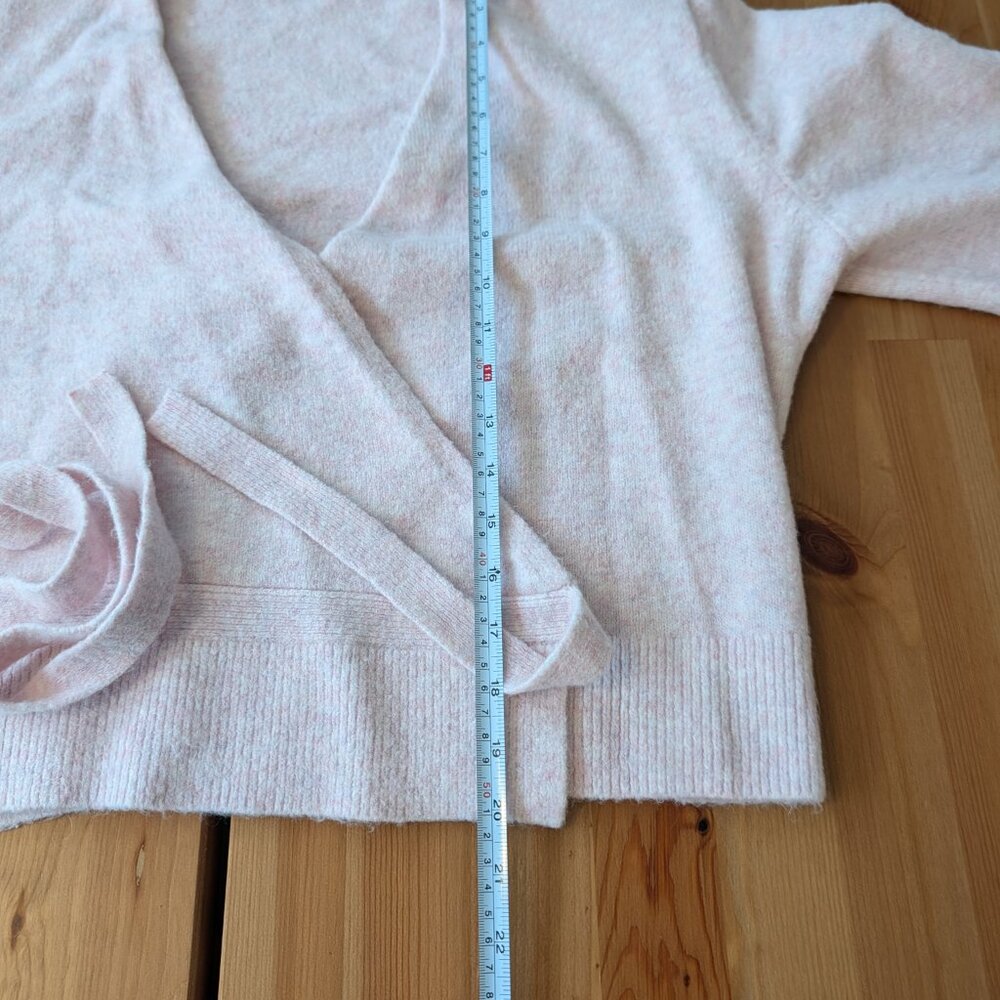 & Other Stories Wool Blend Wrap Sweater Pink L - Picture 7 of 10
